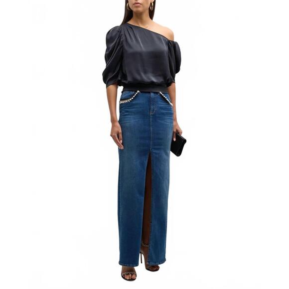 NEW RAMY BROOK amani one shoulder top in black